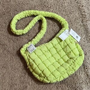 Citron Neon Green Quilted Bag